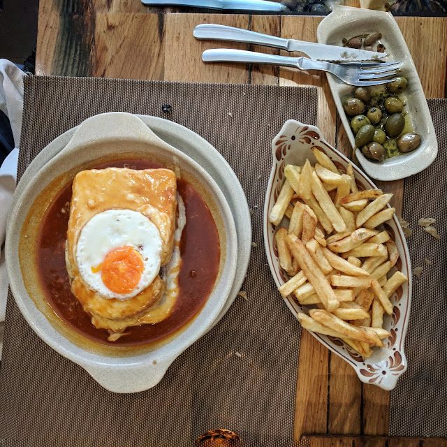Francesinha at Brasao Aliados in Porto