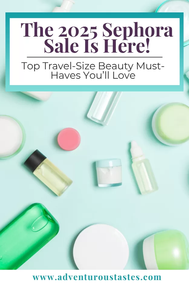 The 2025 Sephora sale is here | Top Travel-Size Beauty Must-Haves You’ll Love | scattered beauty products and bottles