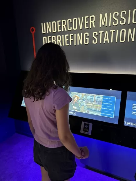 Girl visits the Spy Museum, a Washington DC Museum for Kids and Adults