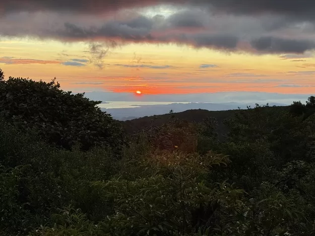 The sunset view from Koora Hotel in Monteverde, Costa Rica