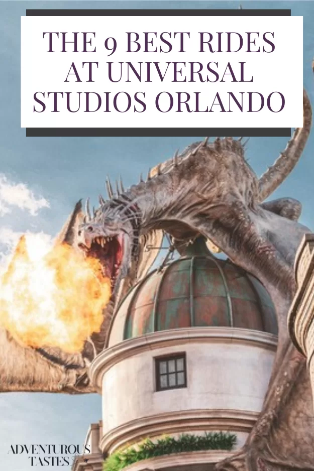 9 Best Rides at Universal Studios Florida and Universal's Islands of Adventure in Orlando, Florida | Dragon breathing fire atop a building in the Harry Potter area of the park