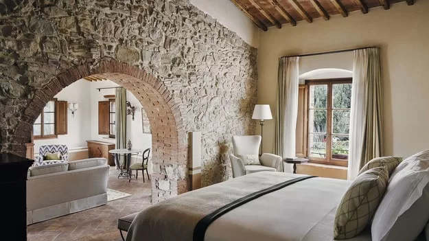 Castello di Casole luxurious bedroom
